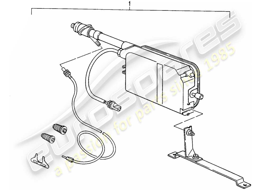 porsche replacement catalogue (1987) automatic antenna parts diagram