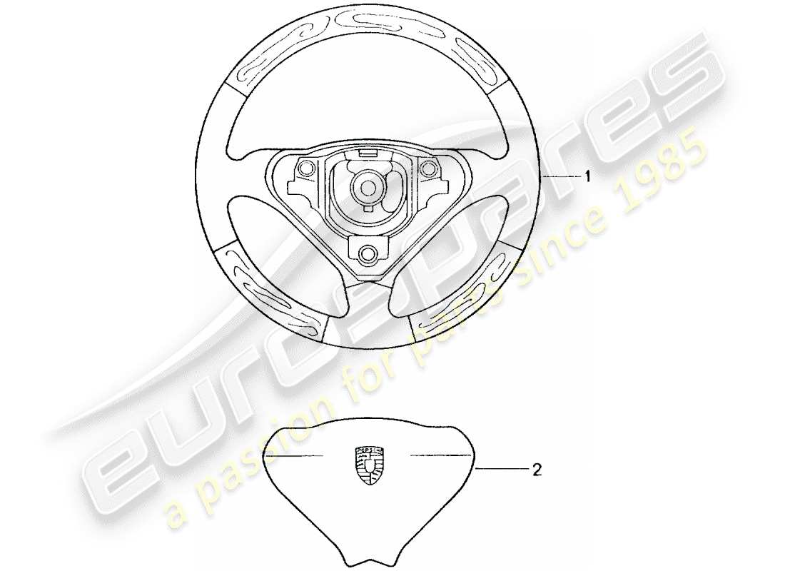 porsche tequipment catalogue (2012) 3-spoke part diagram