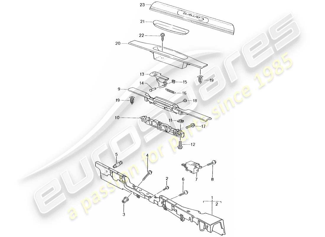 porsche 996 (2000) lining - sill part diagram