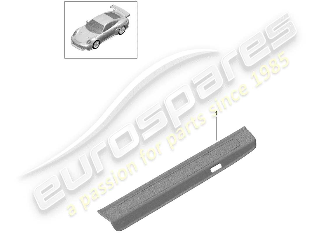 porsche 991 t/gt2rs scuff plate - sill panel part diagram