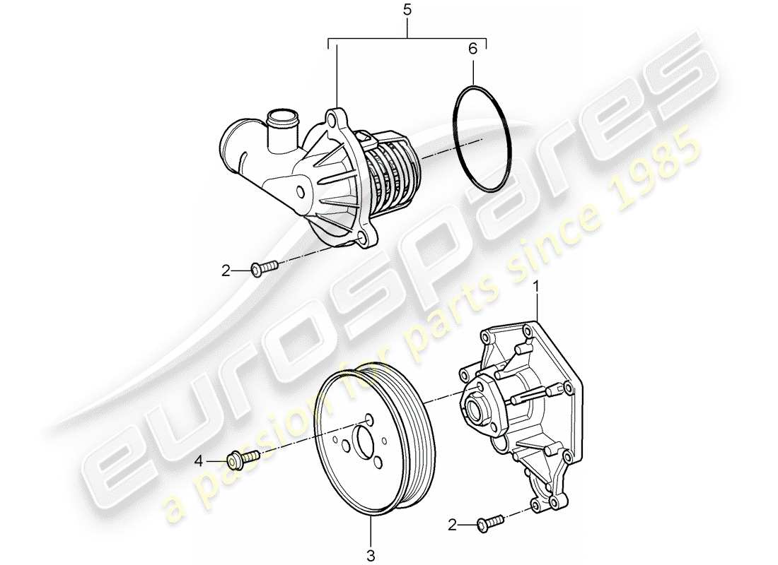 porsche cayenne (2009) water pump part diagram