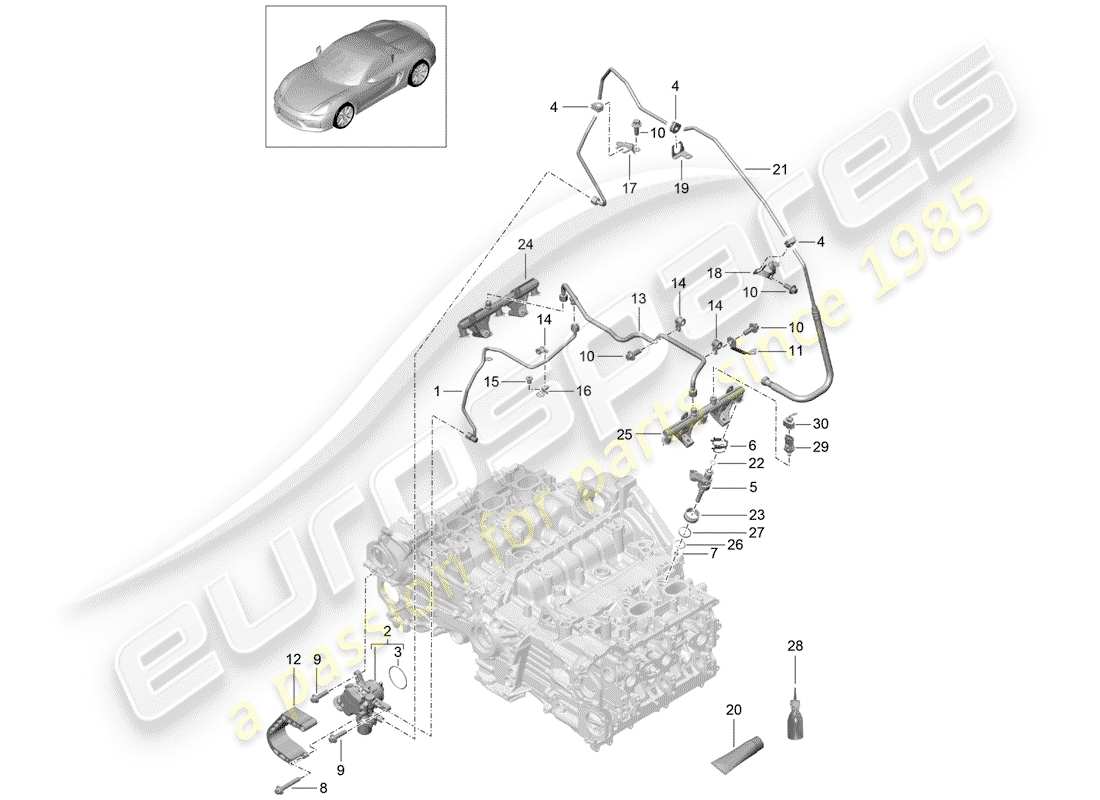 porsche 2016 fuel collection pipe parts diagram