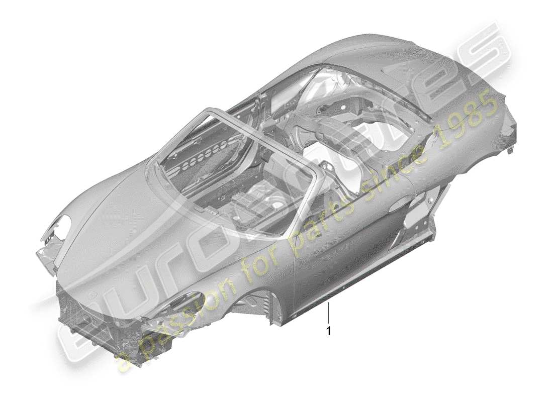 porsche boxster 981 (2016) car body part diagram