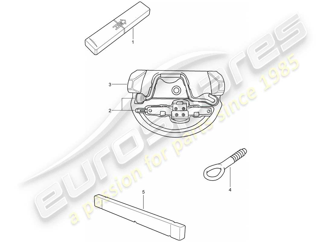 porsche boxster 987 (2009) tool parts diagram