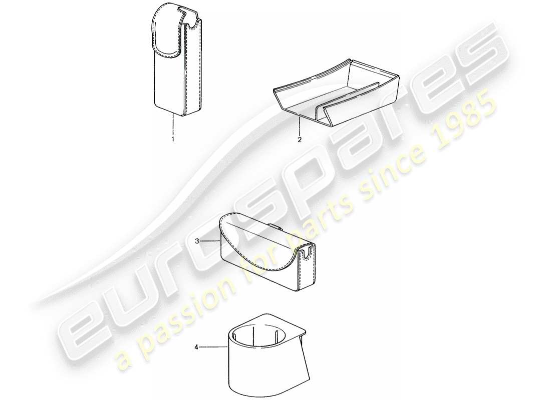 porsche tequipment catalogue (1991) stowage box parts diagram