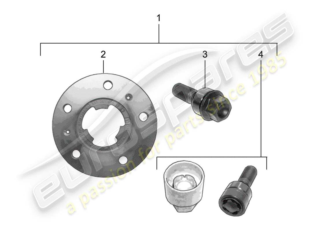 porsche tequipment cayenne (2019) spacer washer part diagram