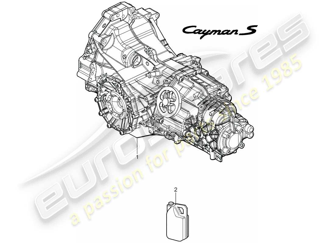 porsche cayman 987 (2007) replacement transmission parts diagram