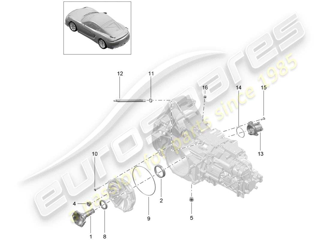 porsche 2016 manual gearbox part diagram