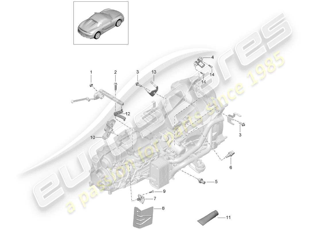 porsche 2016 manual gearbox parts diagram