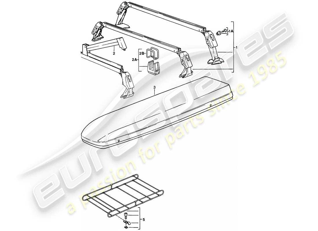 porsche 911 (1987) roof transport system part diagram