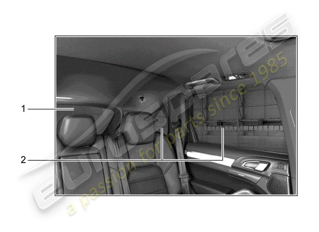 porsche tequipment cayenne (2011) grill part diagram