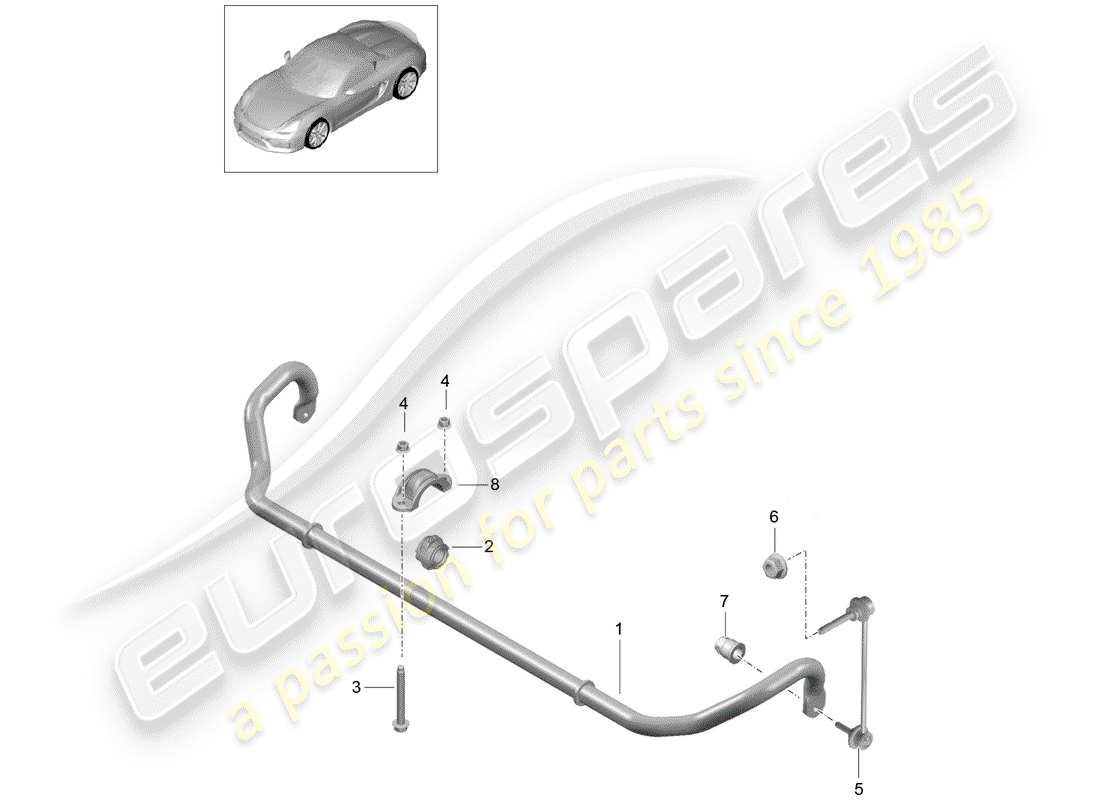 porsche 2016 stabilizer part diagram