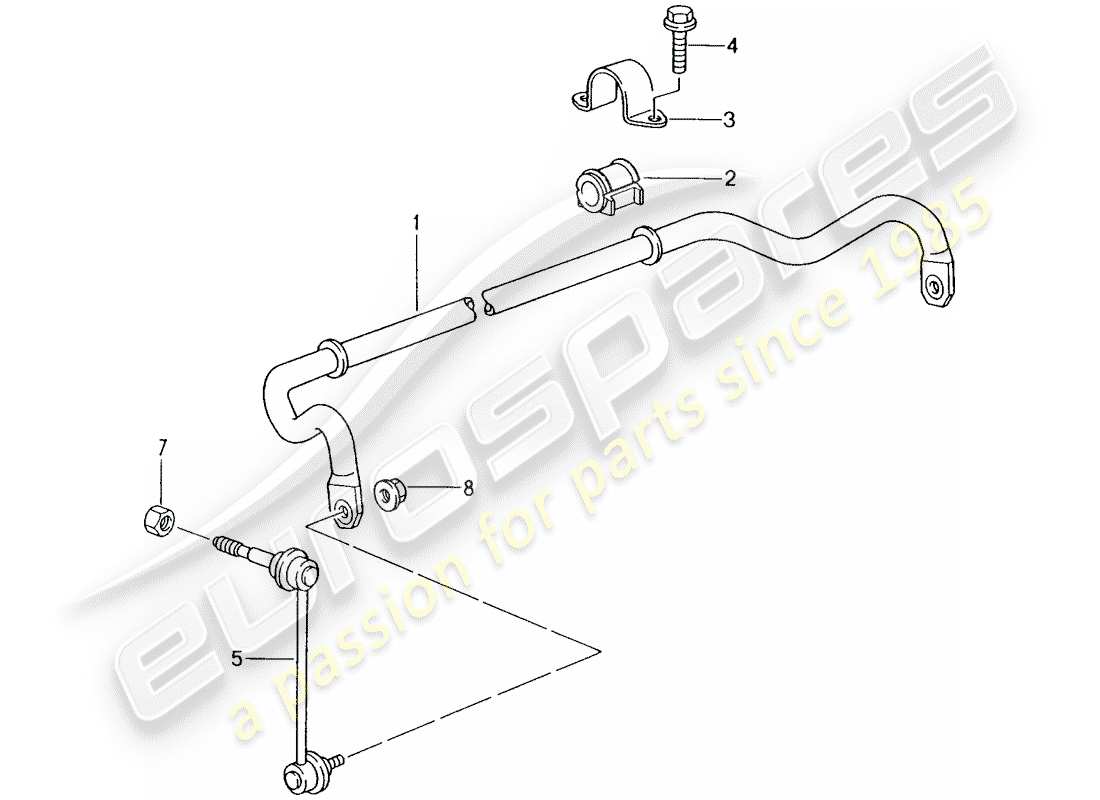 porsche boxster 986 (1997) stabilizer part diagram