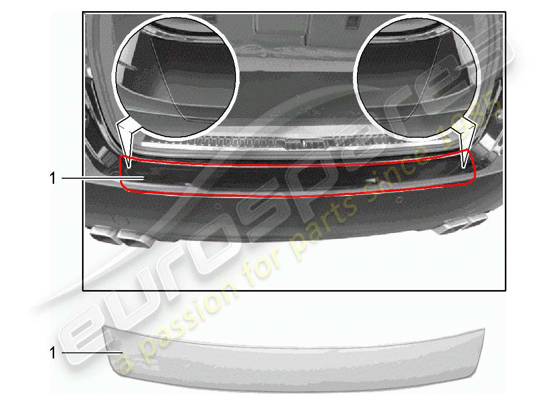 porsche tequipment panamera (2012) load edge protection part diagram