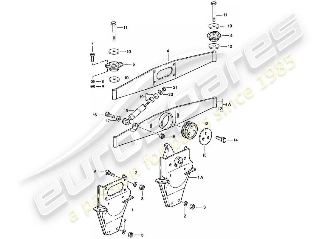 porsche 911 (1983) engine suspension parts diagram