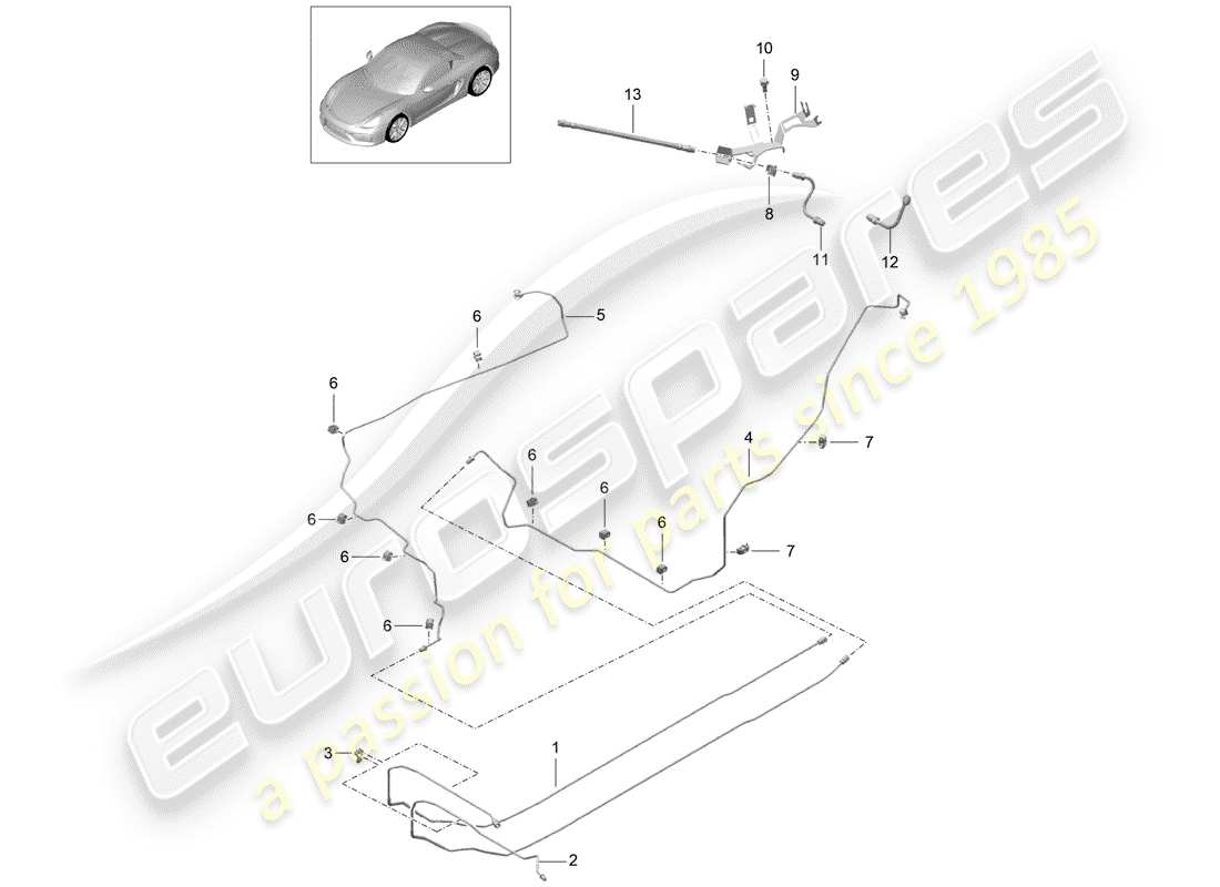 porsche 2016 brake lines part diagram