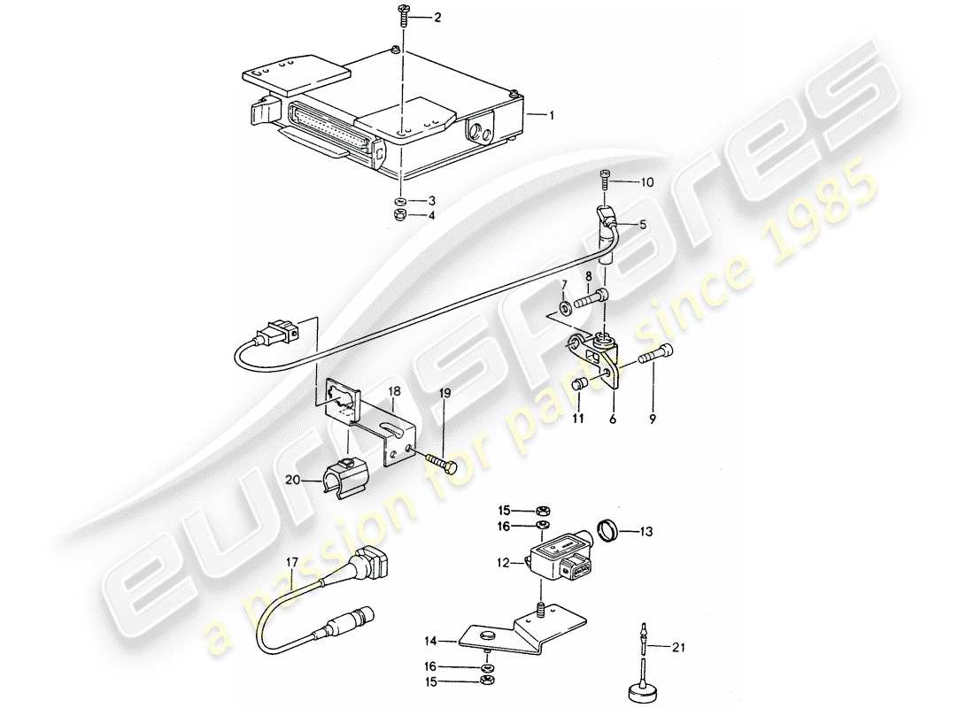 porsche 968 (1994) engine electrics 2 part diagram