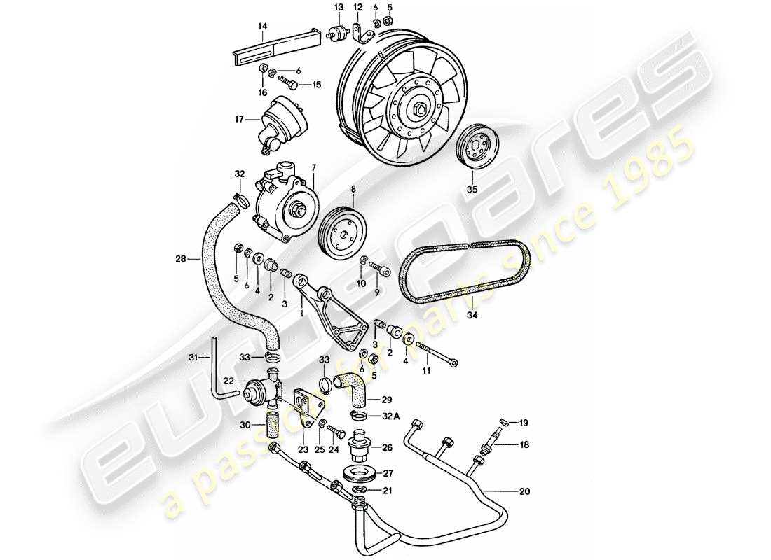 porsche 911 (1983) air injection parts diagram