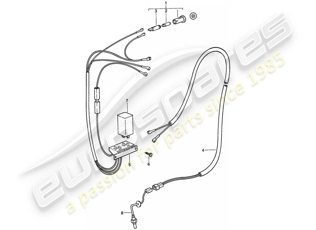 porsche 1988 (911) emission control parts diagram