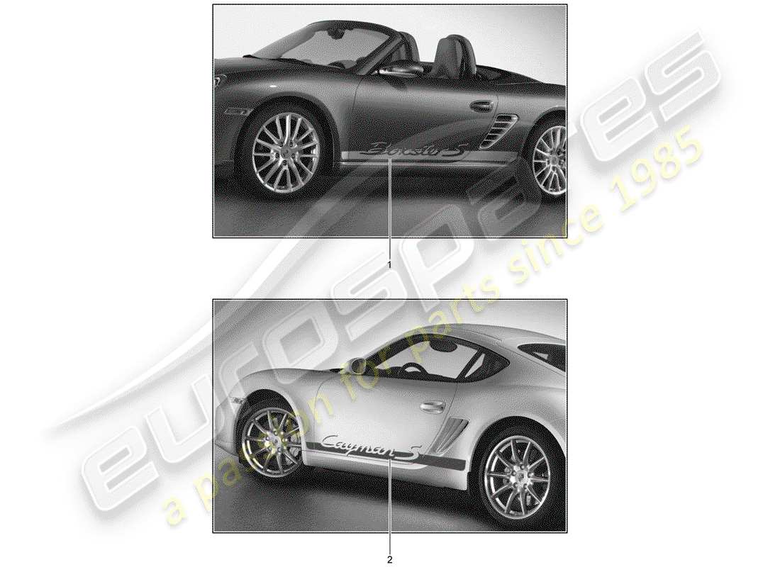 porsche tequipment catalogue (2003) trim foil part diagram