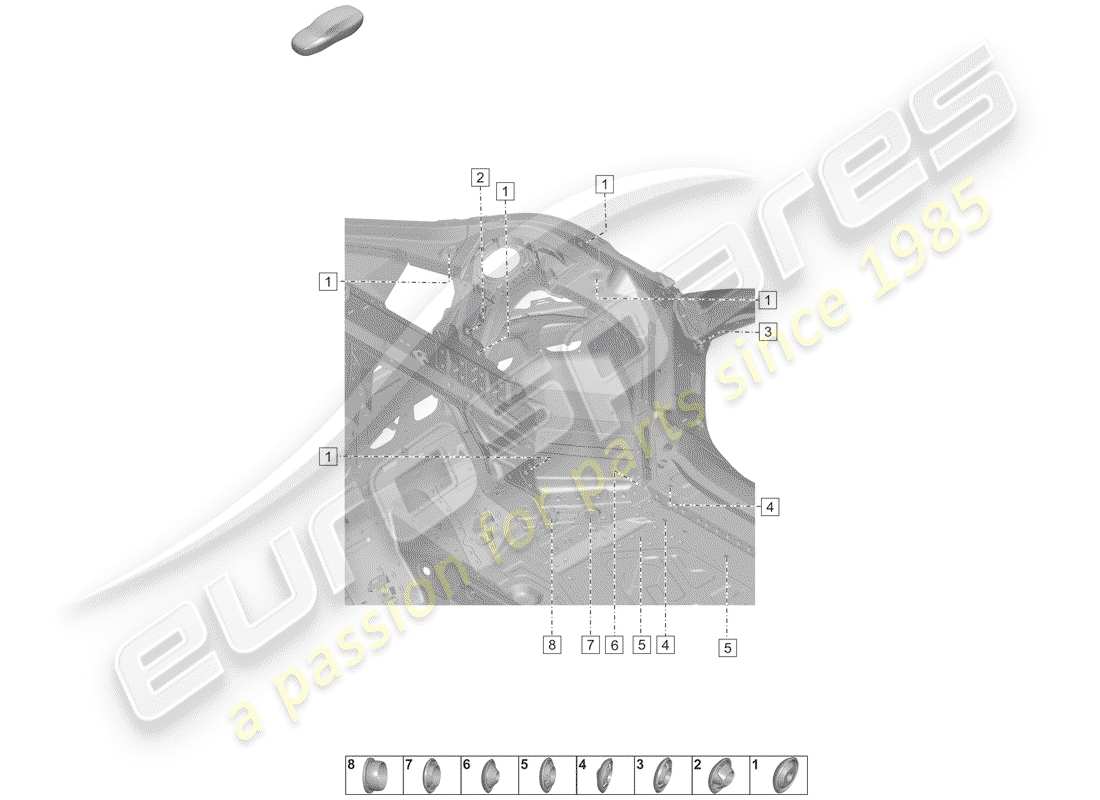 porsche 992 (2020) plugs for body part diagram