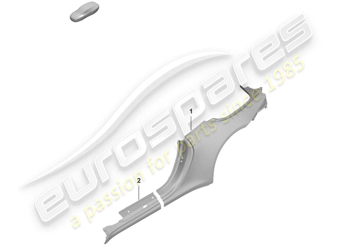 porsche 992 (2020) side panel part diagram