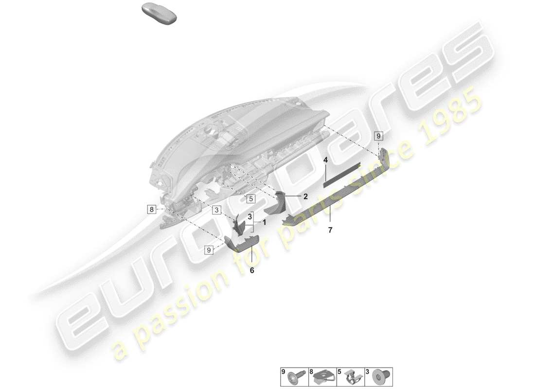 porsche 2019 accessories part diagram