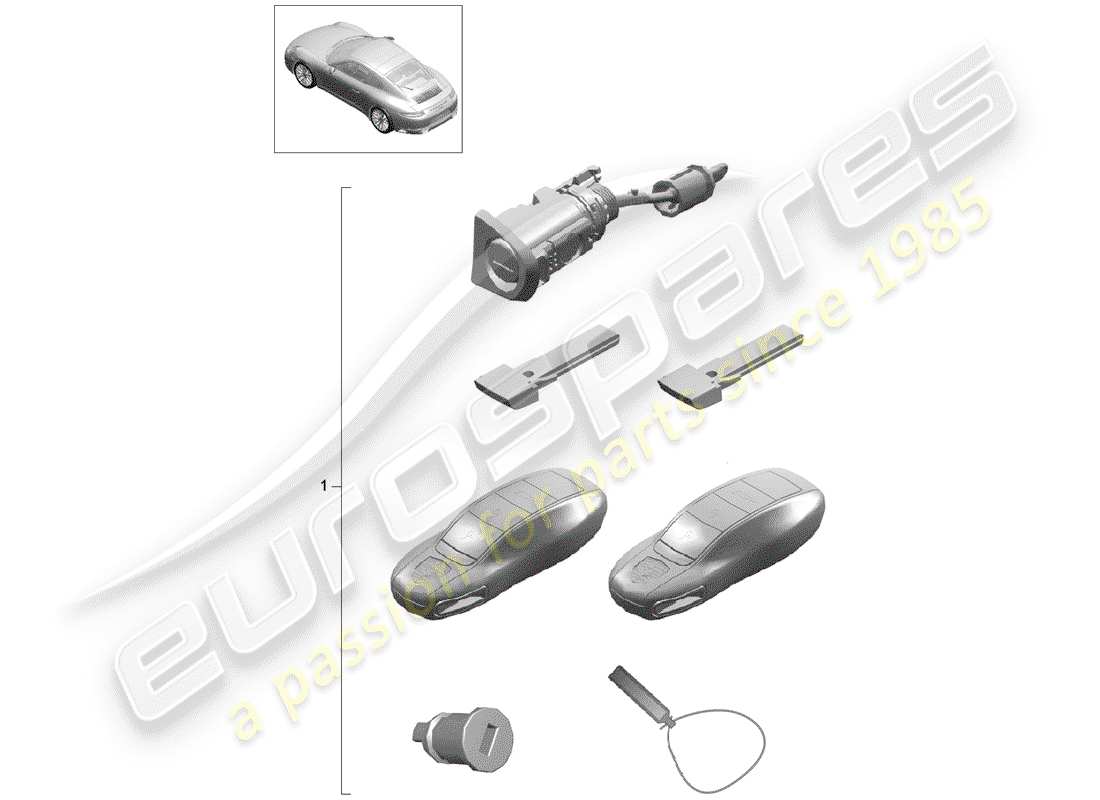 porsche 991 gen. 2 (2019) repair kit part diagram