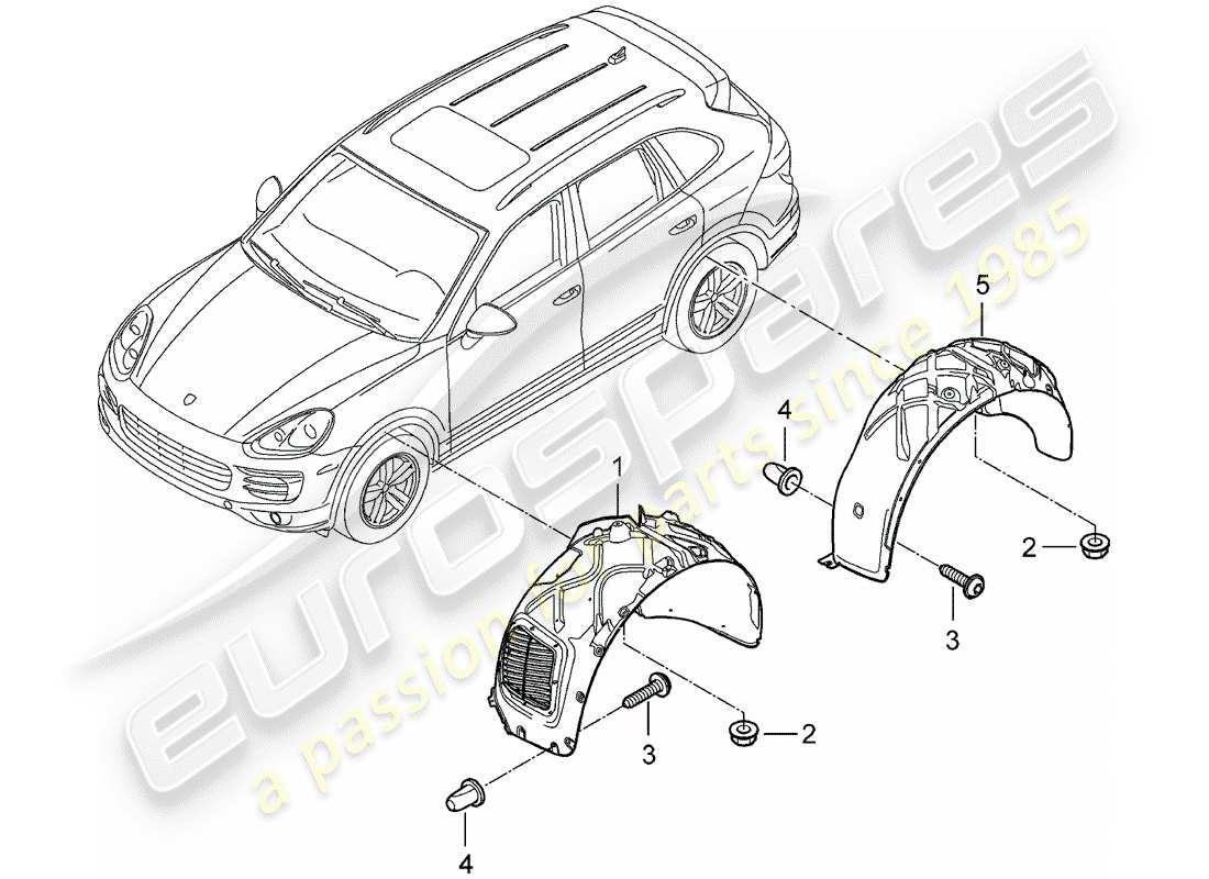 porsche cayenne e2 (2013) lining part diagram