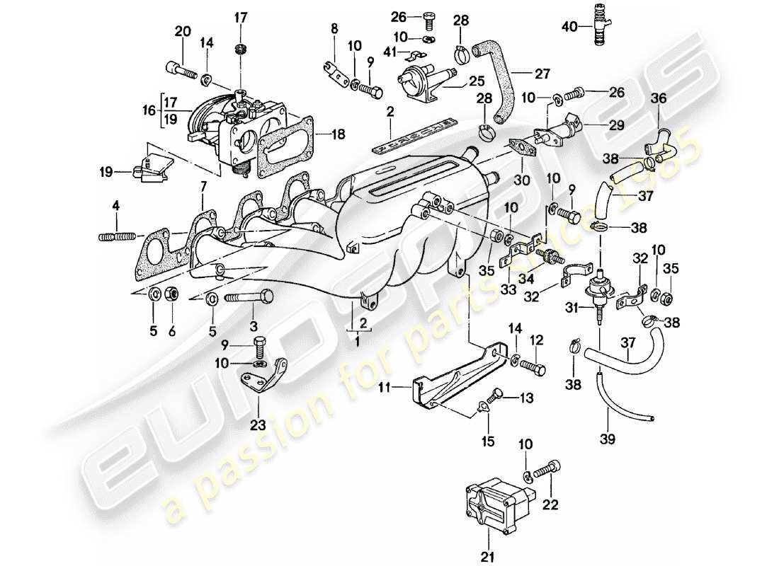 porsche 924 (1980) k-jetronic - 3 part diagram