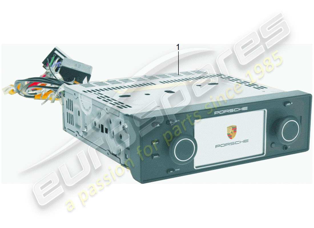 porsche classic accessories (1951) porsche classic - radio unit - navigation system part diagram