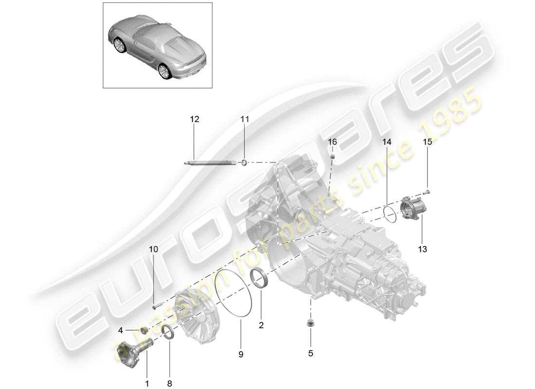 porsche 2016 manual gearbox parts diagram