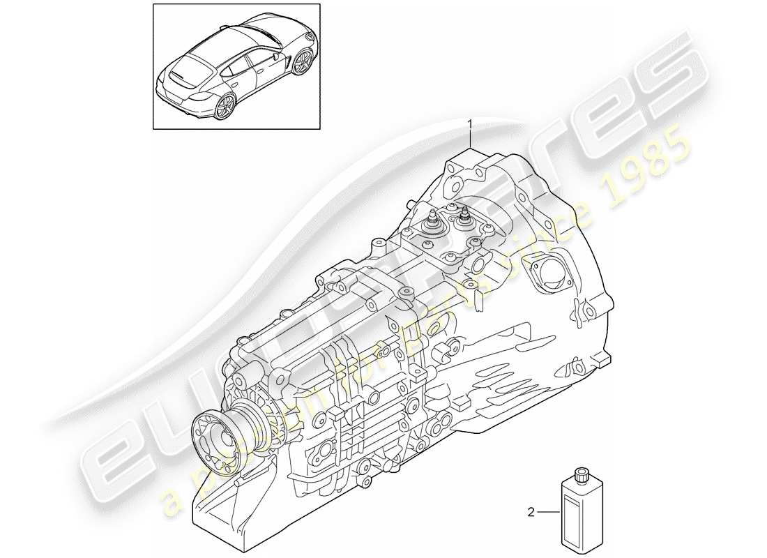 porsche panamera 970 (2016) replacement transmission part diagram