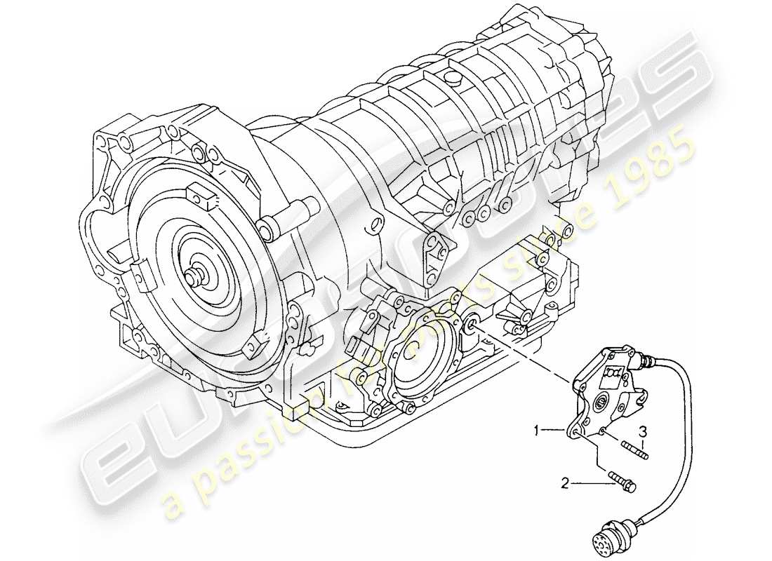 porsche boxster 986 (1997) tiptronic - transmission switch parts diagram