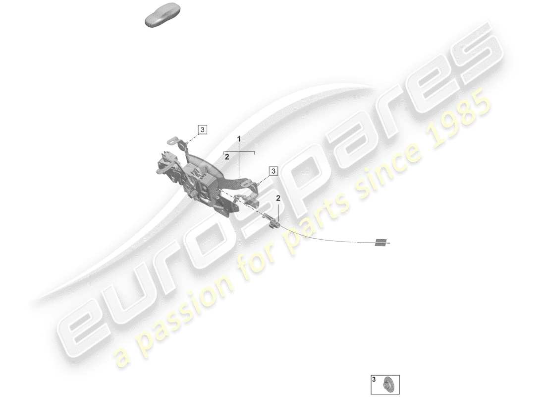 porsche 992 (2020) lock part diagram