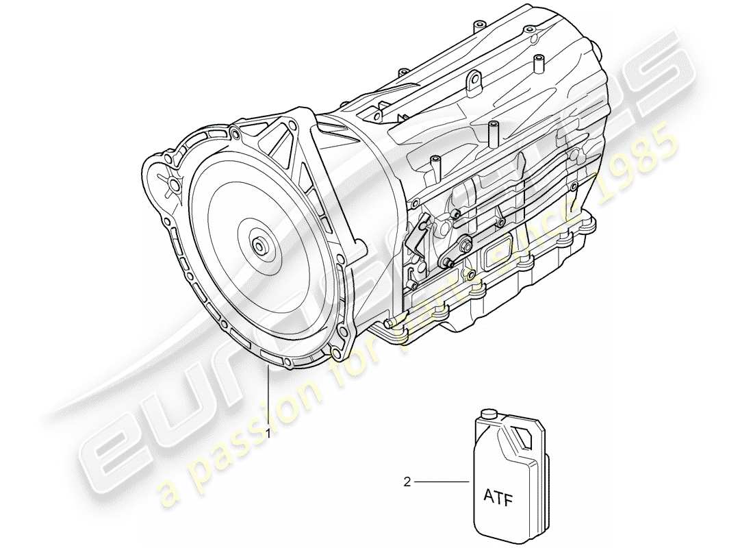 porsche cayenne (2007) 6-speed automatic gearbox for parts diagram