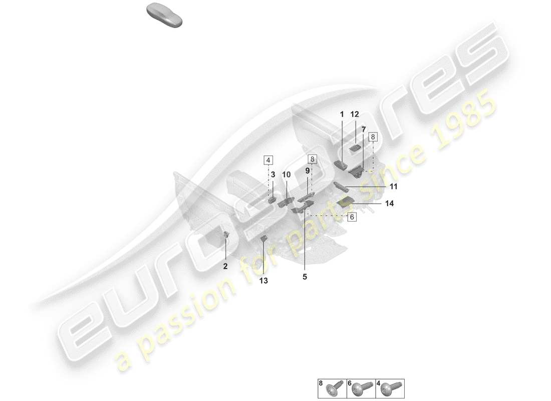 porsche 992 (2020) switch part diagram