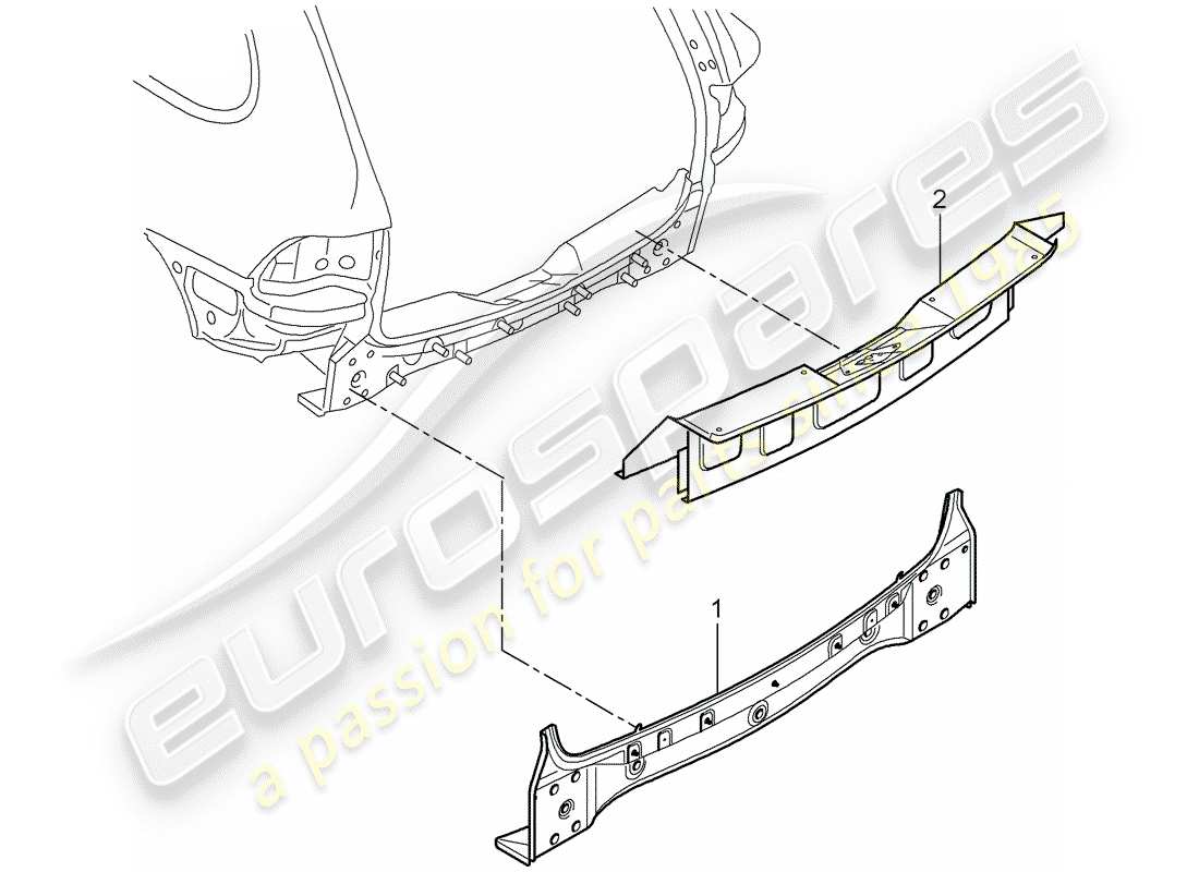 porsche cayenne e2 (2017) rear end parts diagram