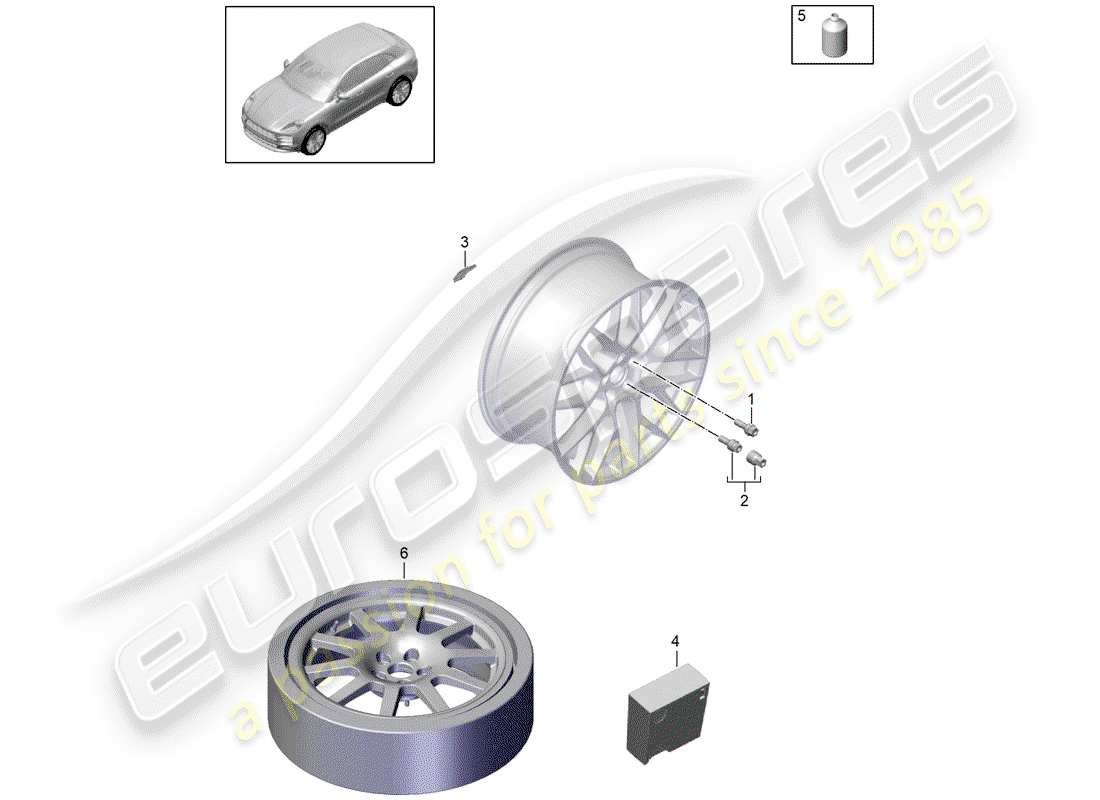 porsche macan (2020) single parts parts diagram