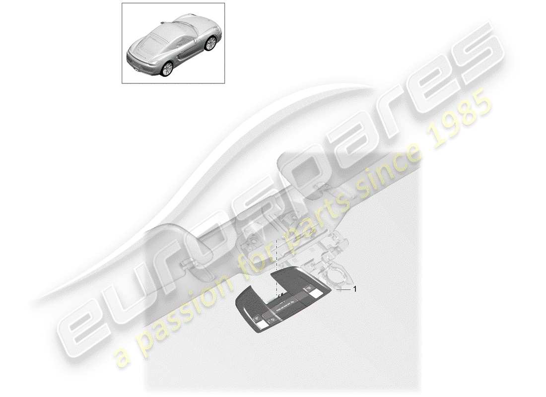 porsche cayman 981 (2014) bracket parts diagram