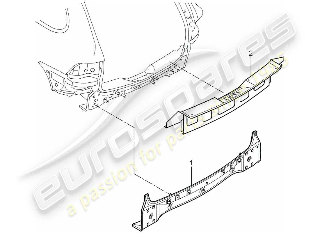 porsche cayenne e2 (2018) rear end part diagram