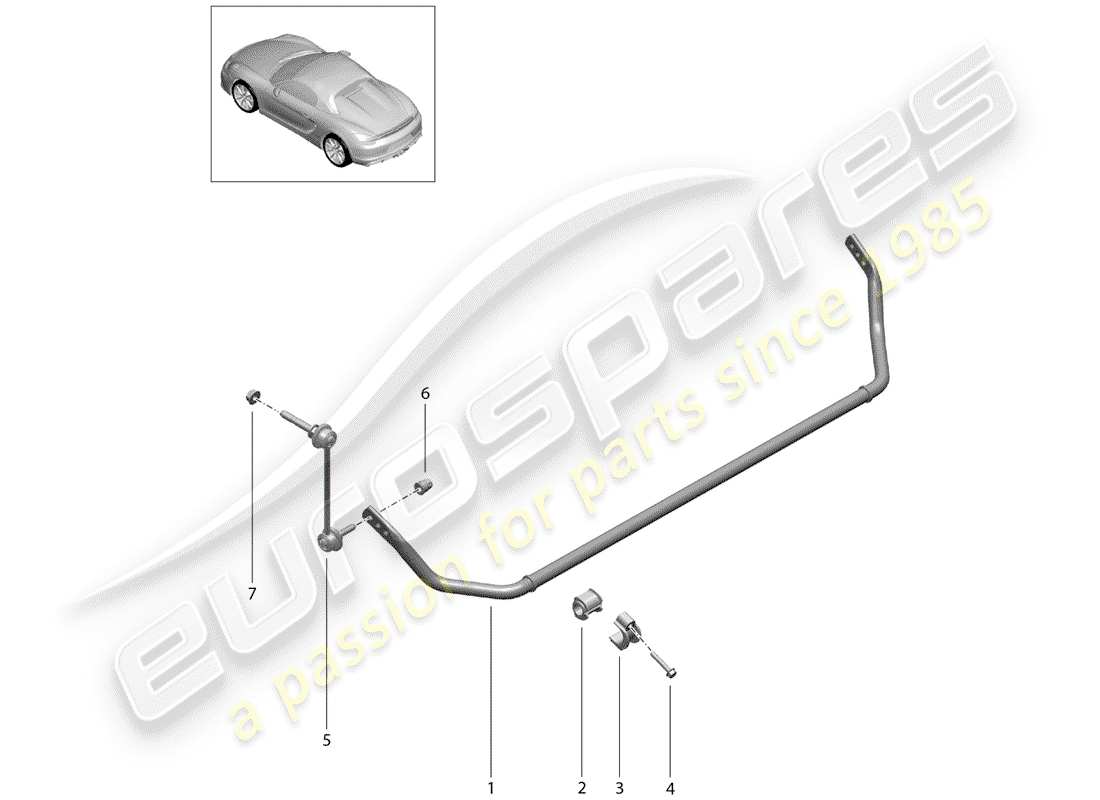 porsche 2016 stabilizer parts diagram