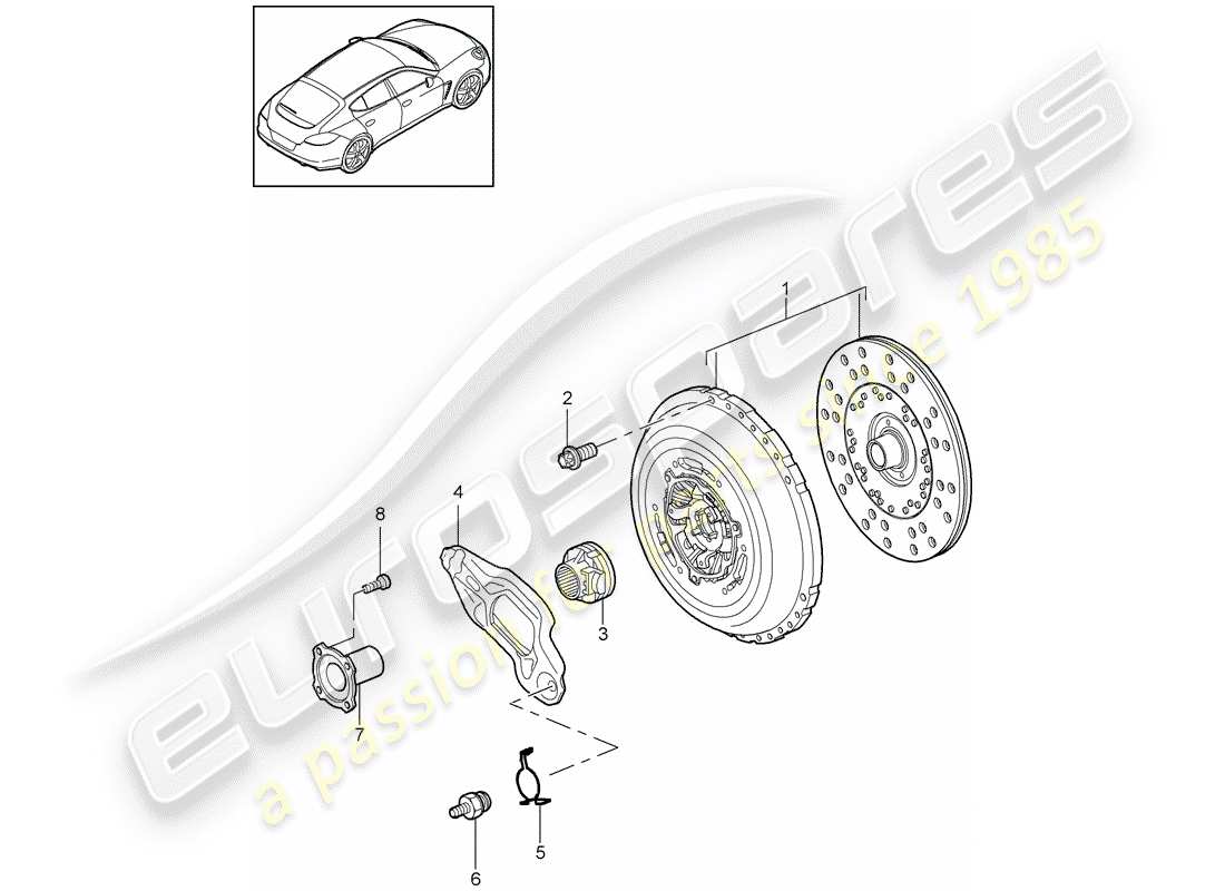 porsche panamera 970 (2016) clutch part diagram