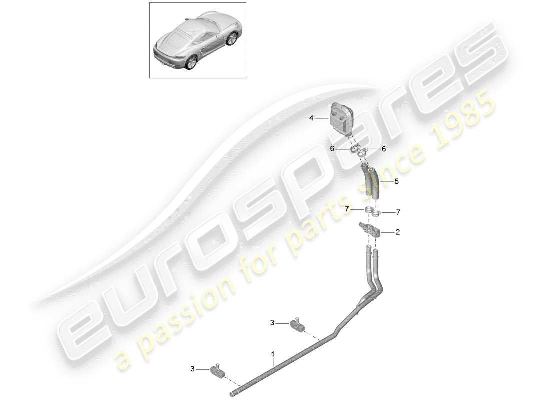 porsche 718 cayman (2018) heater parts diagram