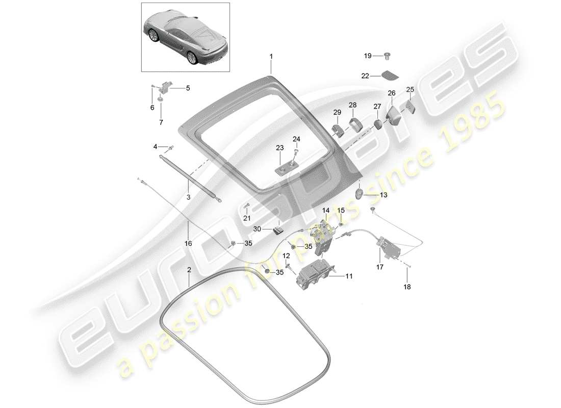 porsche 2016 cover part diagram