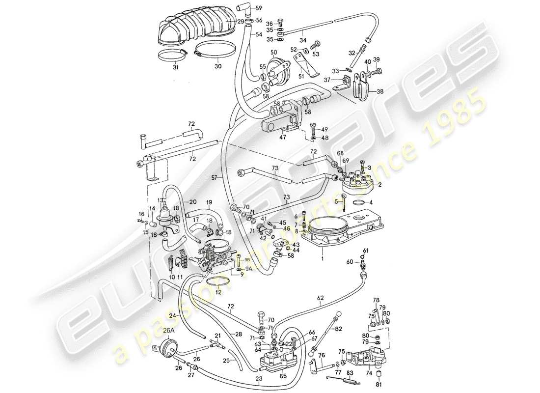 porsche 911 (1977) for - k - jetronic - mixture control unit part diagram