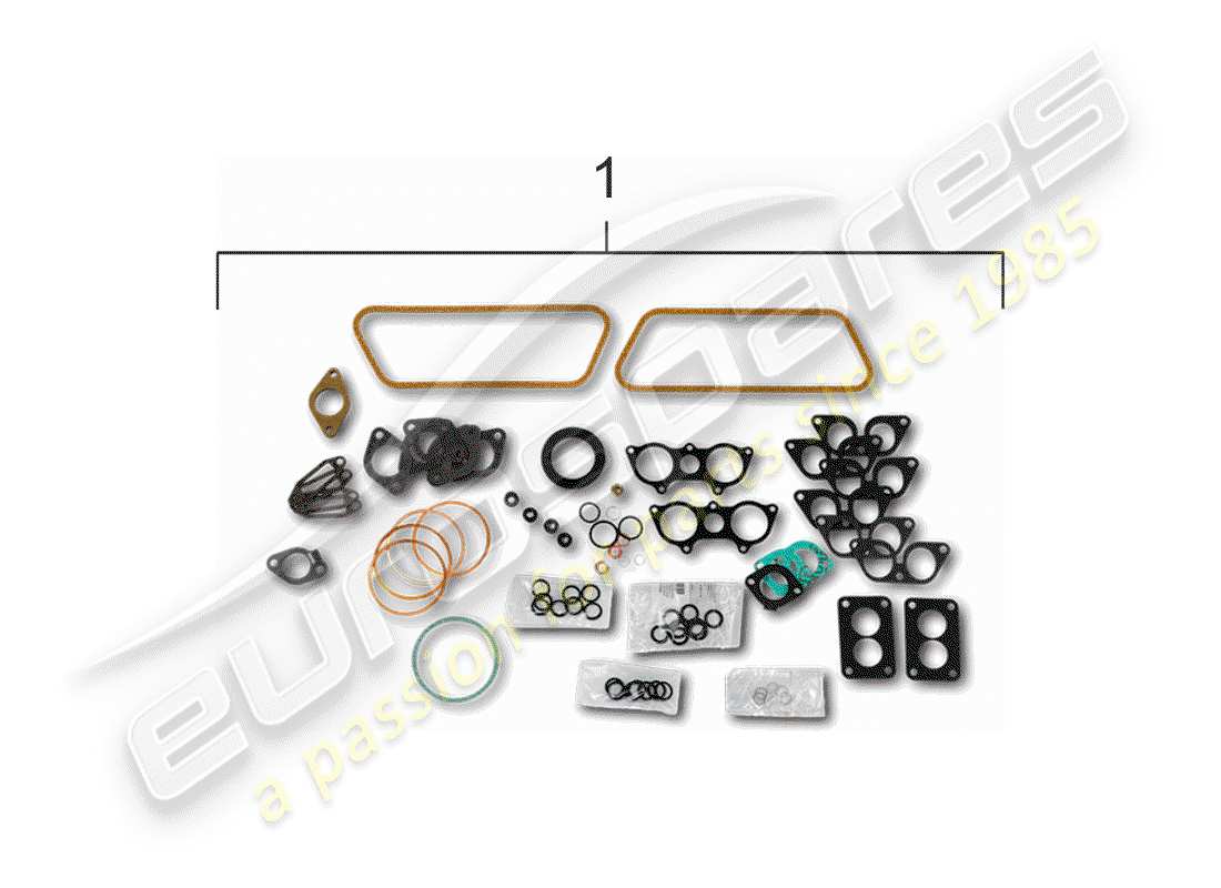 porsche 356b/356c (1960) gasket set - engine - crankcase - piston rings part diagram