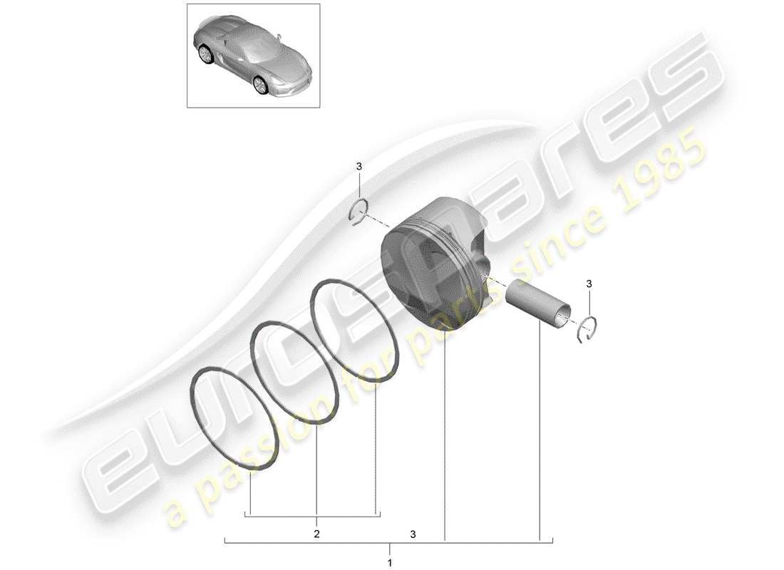 porsche 2016 piston part diagram