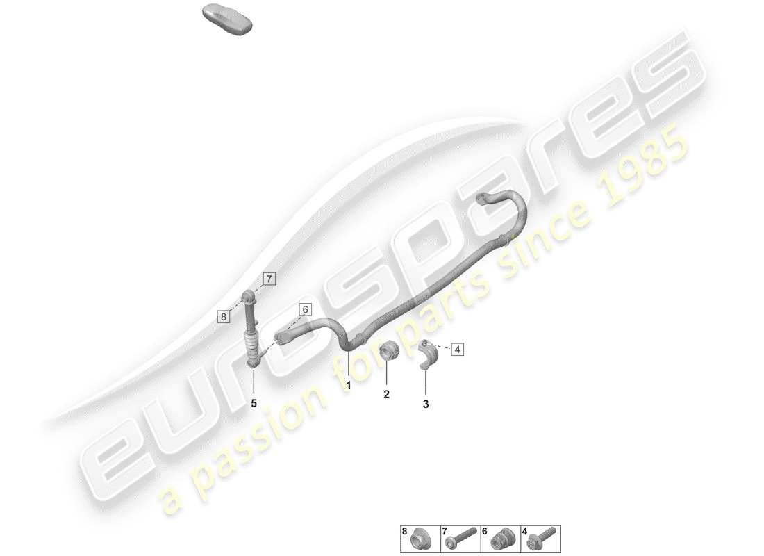 porsche 992 (2020) stabilizer part diagram