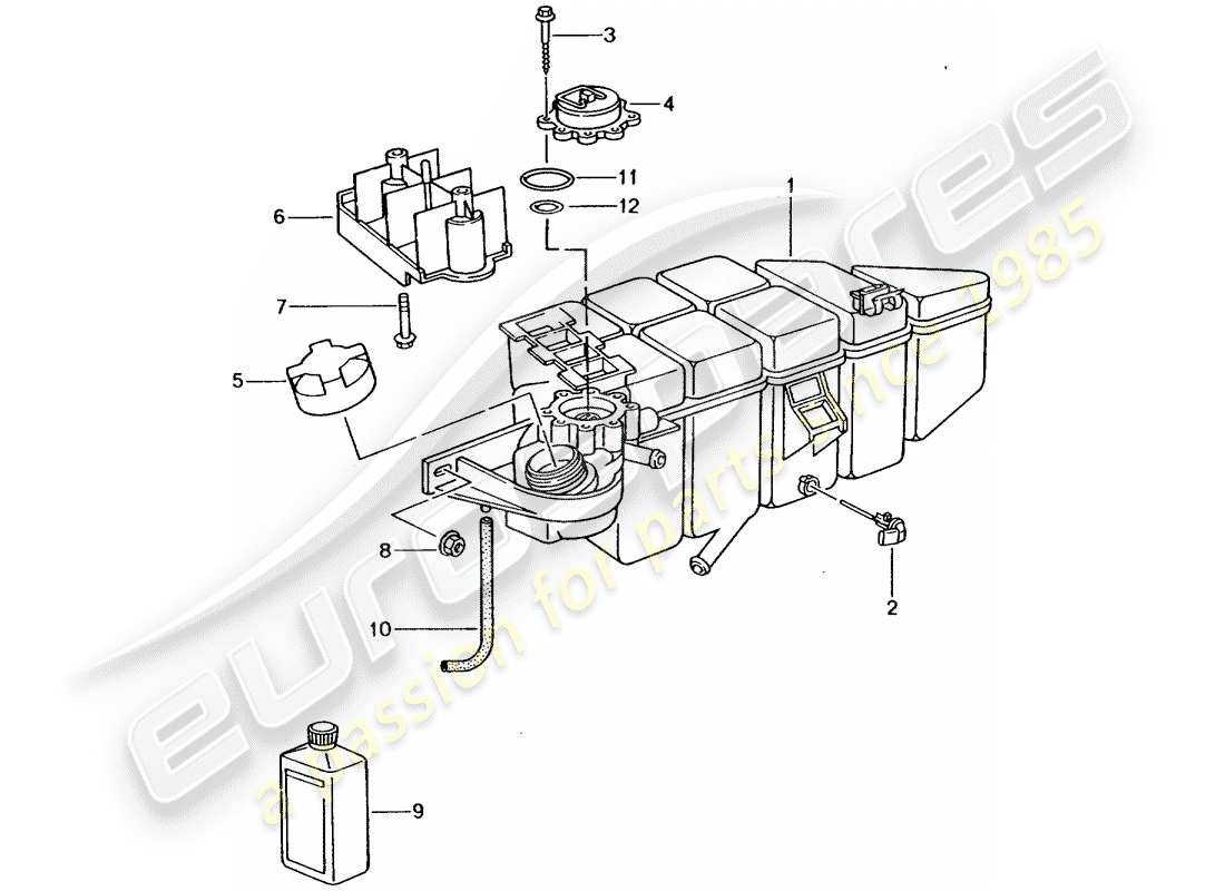 porsche 996 t/gt2 (2001) water cooling 4 parts diagram